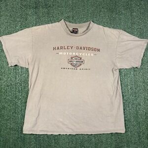Vintage Harley Davidson CHICAGO 1990 90's T Shirt Size XXL Nature Biker